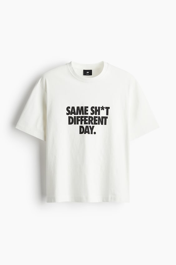 HM Bedrucktes T-Shirt in Loose Fit Günstiger Verkauf