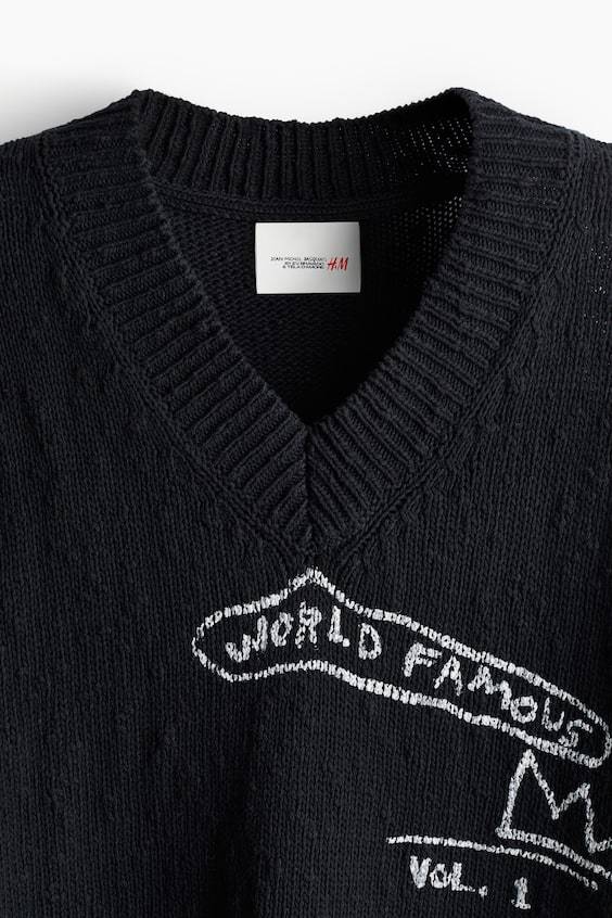HM V-Pullover aus Baumwolle in Loose Fit Fabrik Onlineshop