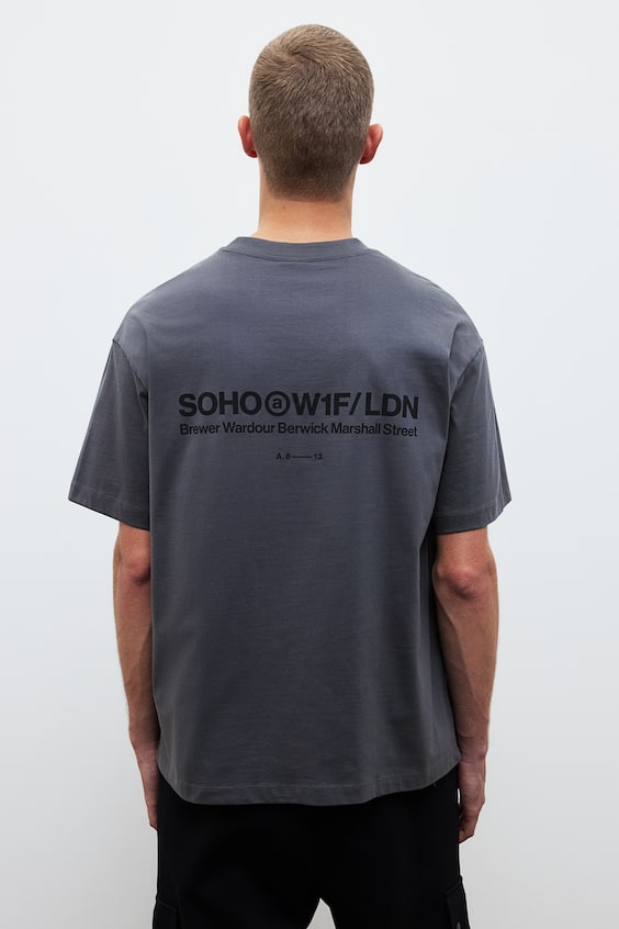 HM Bedrucktes T-Shirt in Loose Fit Günstig kaufen