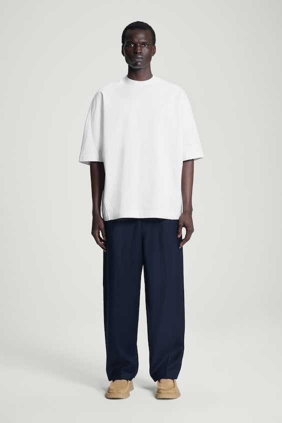HM GEWICHTIGES OVERSIZED-T-SHIRT MIT KRAGEN Exklusivangebot