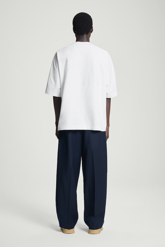 HM GEWICHTIGES OVERSIZED-T-SHIRT MIT KRAGEN Exklusivangebot