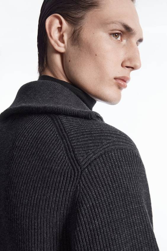 HM PULLOVER AUS WOLL-BAUMWOLL-MIX MIT REISSVERSCHLUSS Top Angebot