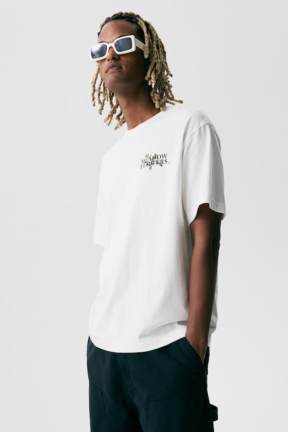 HM Bedrucktes T-Shirt in Loose Fit Zeitlich begrenztes Angebot