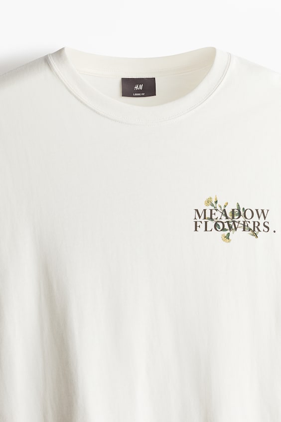 HM Bedrucktes T-Shirt in Loose Fit Zeitlich begrenztes Angebot