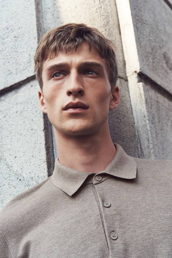 HM Feinstrick-Poloshirt in Slim Fit Super Sparpreis