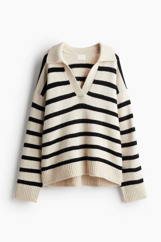 HM Feinstrickpullover mit Kragen im Angebot