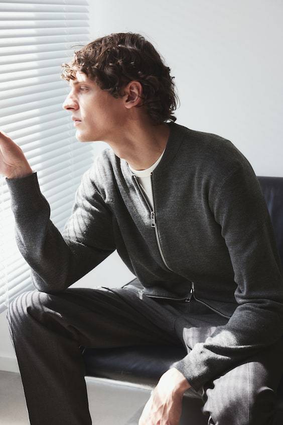 HM Feinstrick-Cardigan im Pilotenlook in Slim Fit Osterangebot