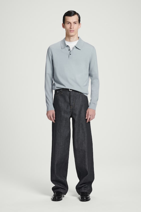 HM SCHMAL GESCHNITTENES POLOSHIRT AUS MERINOWOLLE Neueste Mode