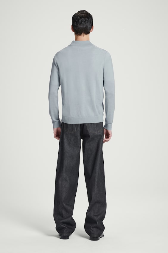 HM SCHMAL GESCHNITTENES POLOSHIRT AUS MERINOWOLLE Neueste Mode