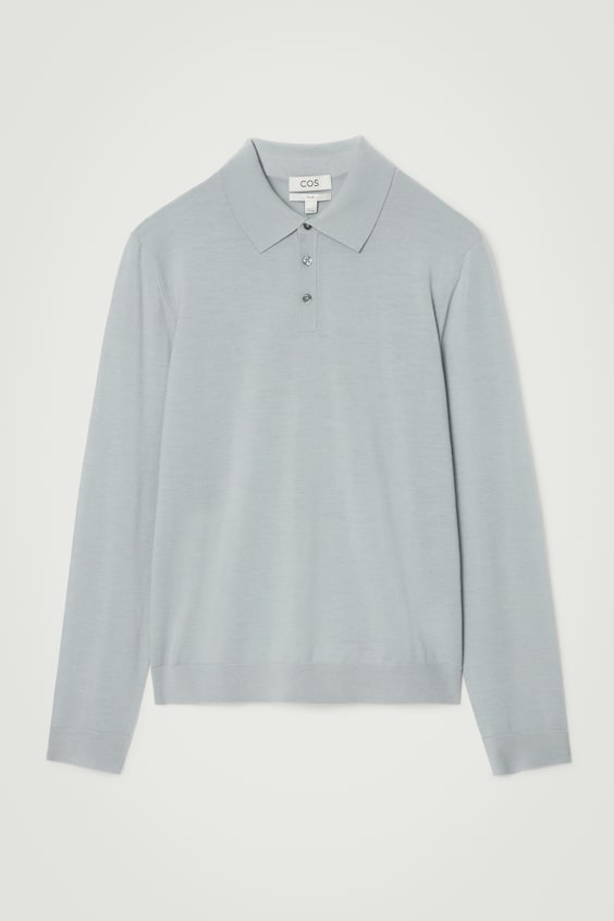 HM SCHMAL GESCHNITTENES POLOSHIRT AUS MERINOWOLLE Neueste Mode