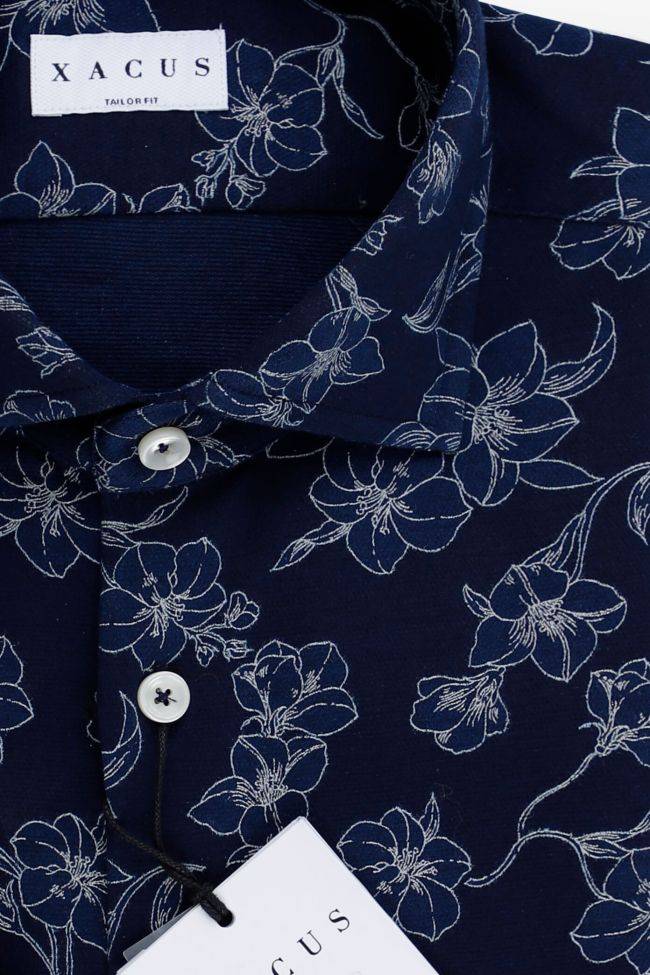 ﻿xacus Hemd Herren Xacus Regular Muster 100% Baumwolle kragen Italienisch Lange Ärmel Lagerräumung