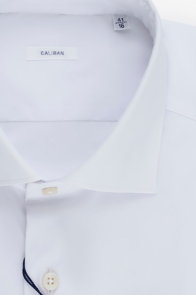 caliban Hemd Herren Caliban Regular Einfarbig 70% cotton 27% pa 3% ea kragen Französisch Lange Ärmel Online Outlet