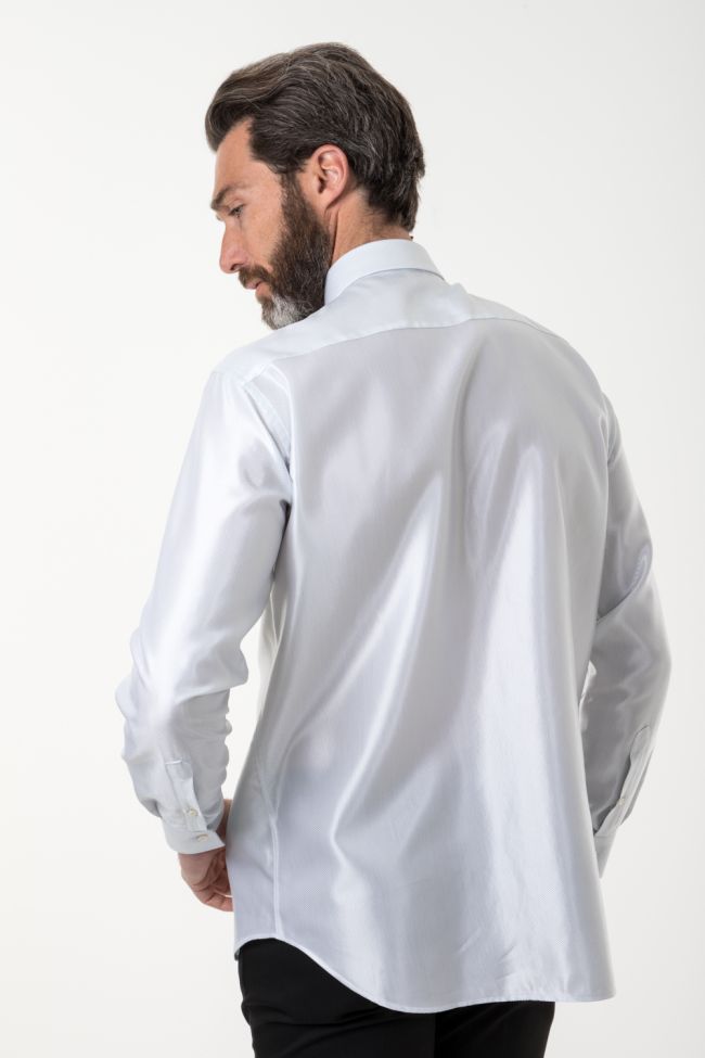 ingram Hemd Herren Ingram Classic Einfarbig 55% Baumwolle 45% Viskose kragen Italienisch Lange Ärmel Blitzangebot