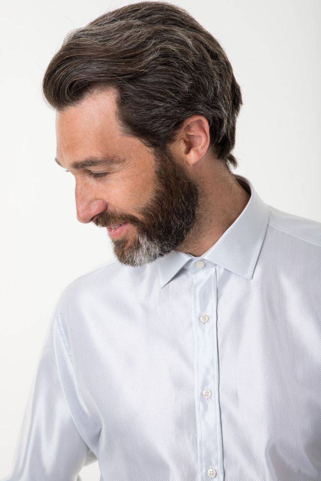 ingram Hemd Herren Ingram Classic Einfarbig 55% Baumwolle 45% Viskose kragen Italienisch Lange Ärmel Blitzangebot