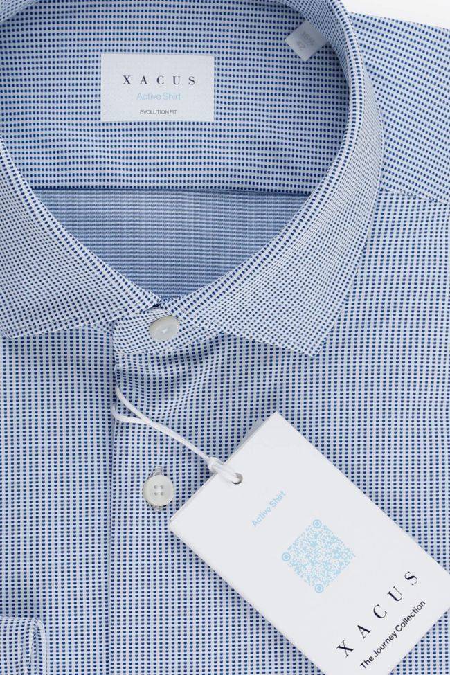 xacus Hemd Herren Xacus Classic Halb Unifarben 83% polyamide 17% elastane kragen Französisch Lange Ärmel Vierteljährliche Förderung