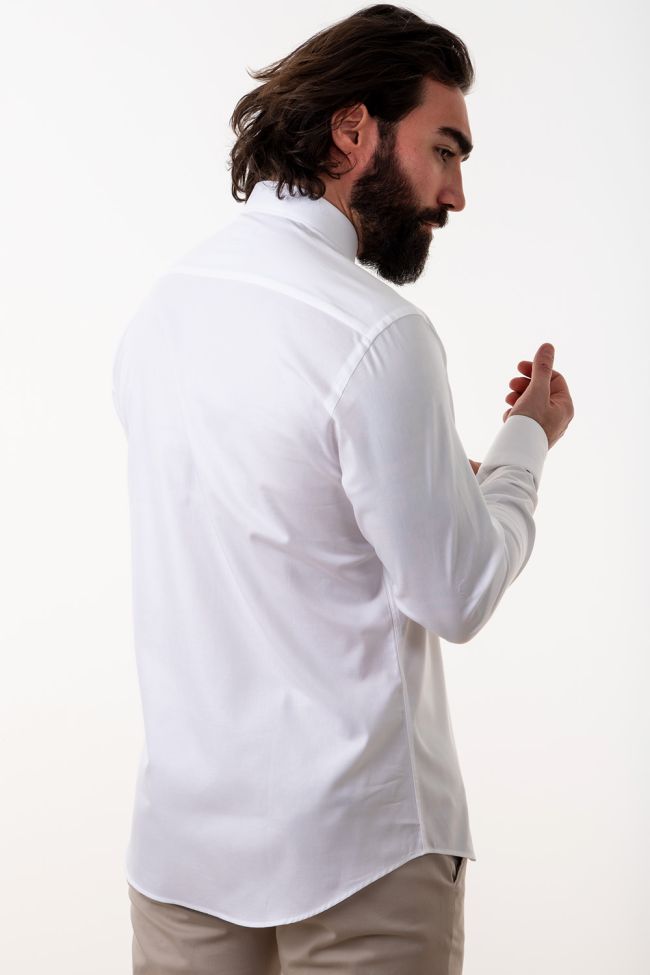 aplomb Hemd Herren Aplomb Slim Einfarbig 100% Baumwolle kragen Französisch Lange Ärmel Super Rabatt