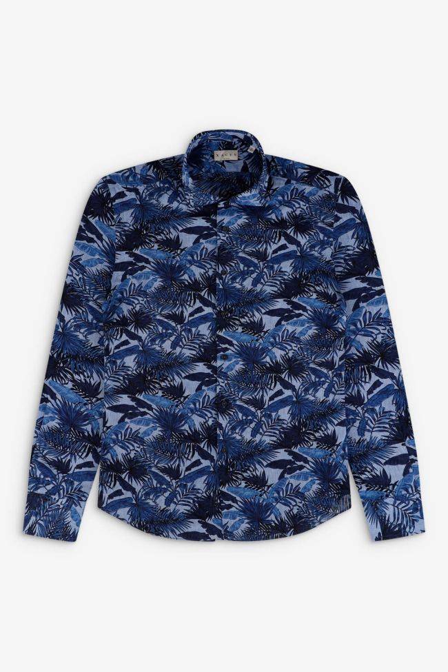 xacus Hemd Herren Xacus Regular Muster 40% Leinen 60% Baumwolle kragen Französisch Lange Ärmel Begrenztes Angebot