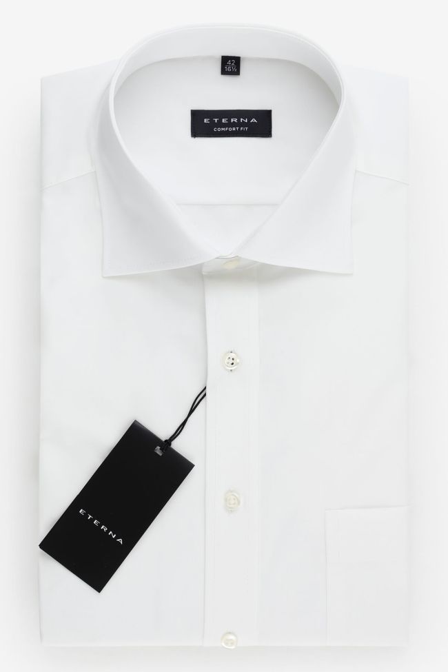 eterna Hemd Herren Eterna Comfort Einfarbig 100% Baumwolle kragen Französisch Lange Ärmel Online Shopping