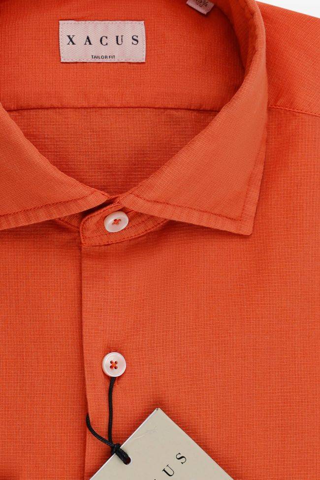 xacus Hemd Herren Xacus Regular Einfarbig 100% Baumwolle gewaschen kragen Französisch Lange Ärmel Exklusive Angebote