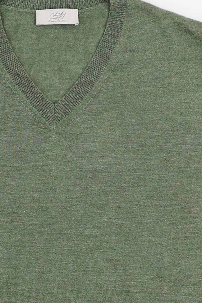 enzo mantovani Strickwaren Herren Enzo Mantovani V-Ausschnitt Regular Einfarbig 70% cashmere 30% silk Tägliche Deals
