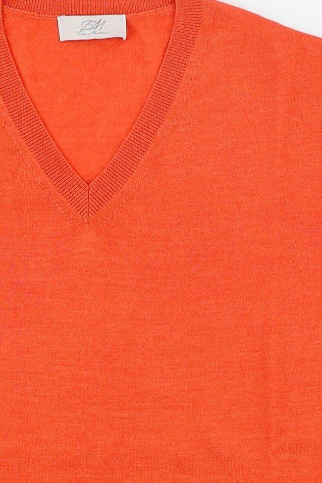 enzo mantovani Strickwaren Herren Enzo Mantovani V-Ausschnitt Regular Einfarbig 70% cashmere 30% silk Fabrik Onlineshop
