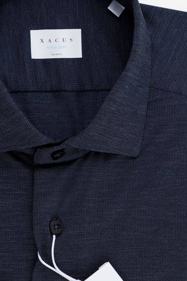 xacus Hemd Herren Xacus Regular Bügelfreie Halb Unifarben 86% poliammide 14% elastan kragen Italienisch Lange Ärmel VIP-Rabatte