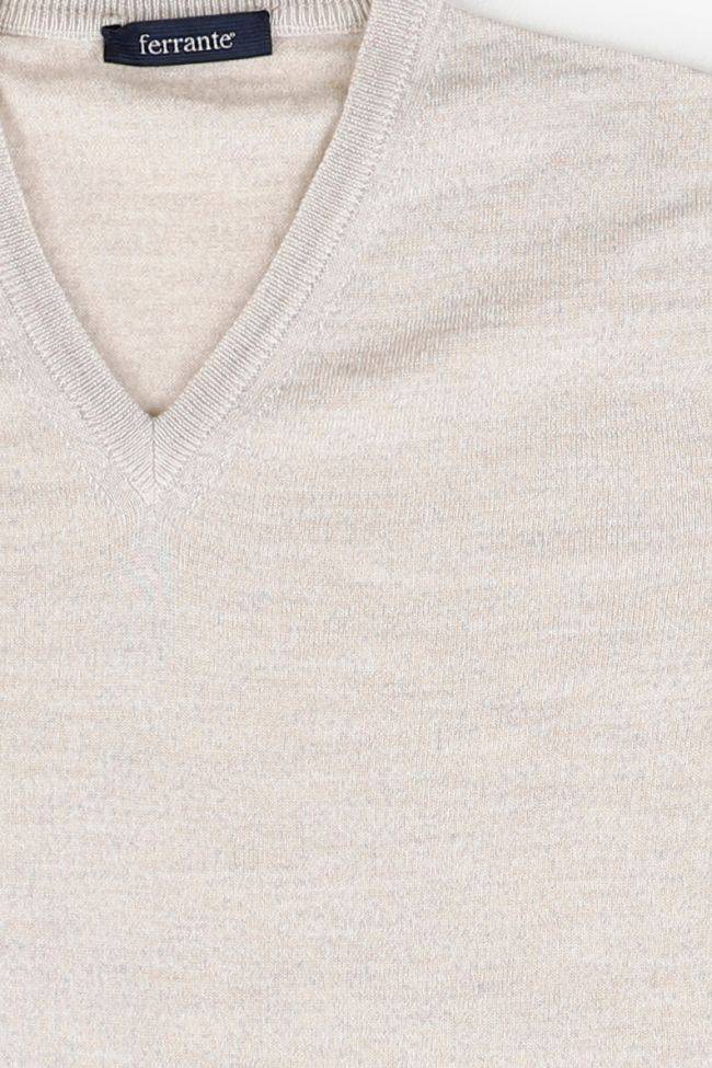 ferrante Strickwaren Herren Ferrante V-Ausschnitt Regular Muster 100% Merinowolle Extrafine Kostenloser Versand