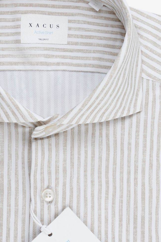 xacus Hemd Herren Xacus Regular Bügelfreie Streifen 86% poliammide 14% elastan kragen Französisch Lange Ärmel Super Sparpreis