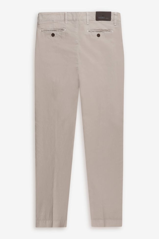 moro Hose Herren Moro Chinos Slim Einfarbig 66% polyester 34%linen Speichern exportieren