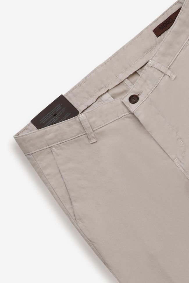 moro Hose Herren Moro Chinos Slim Einfarbig 66% polyester 34%linen Speichern exportieren