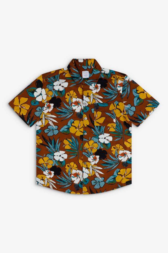 xacus Hemd Herren Xacus Regular Muster 100% Viskose kragen Hawaiikragen Kurze Ärmel Begrenztes Angebot