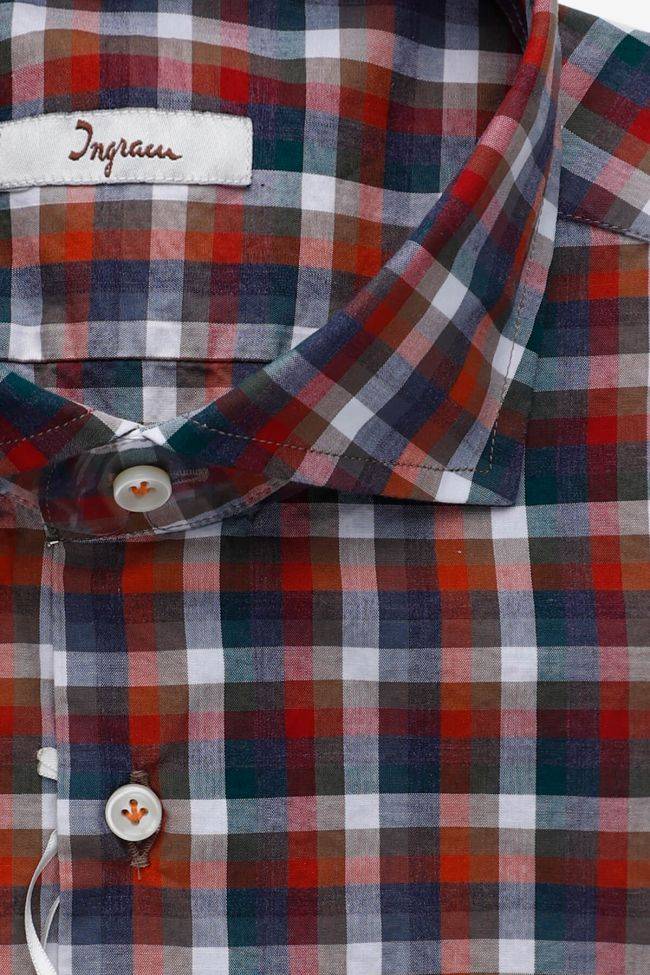 ingram Hemd Herren Ingram Slim Karo 100% Baumwolle kragen Französisch Lange Ärmel Black Friday