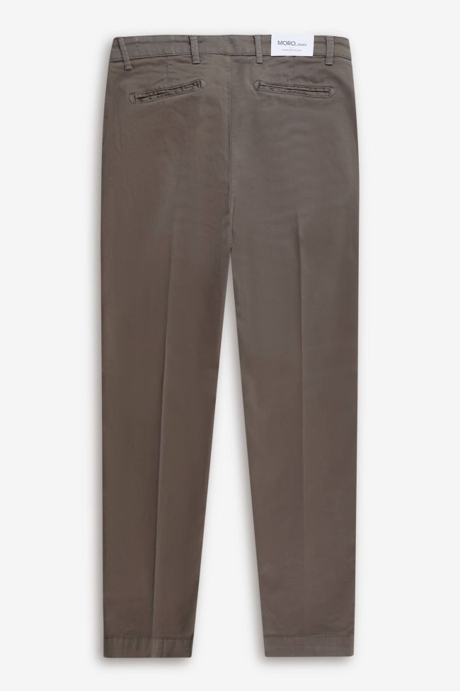 moro Hose Herren Moro Chinos Slim Einfarbig 98% cotton 2% ea Online Outlet