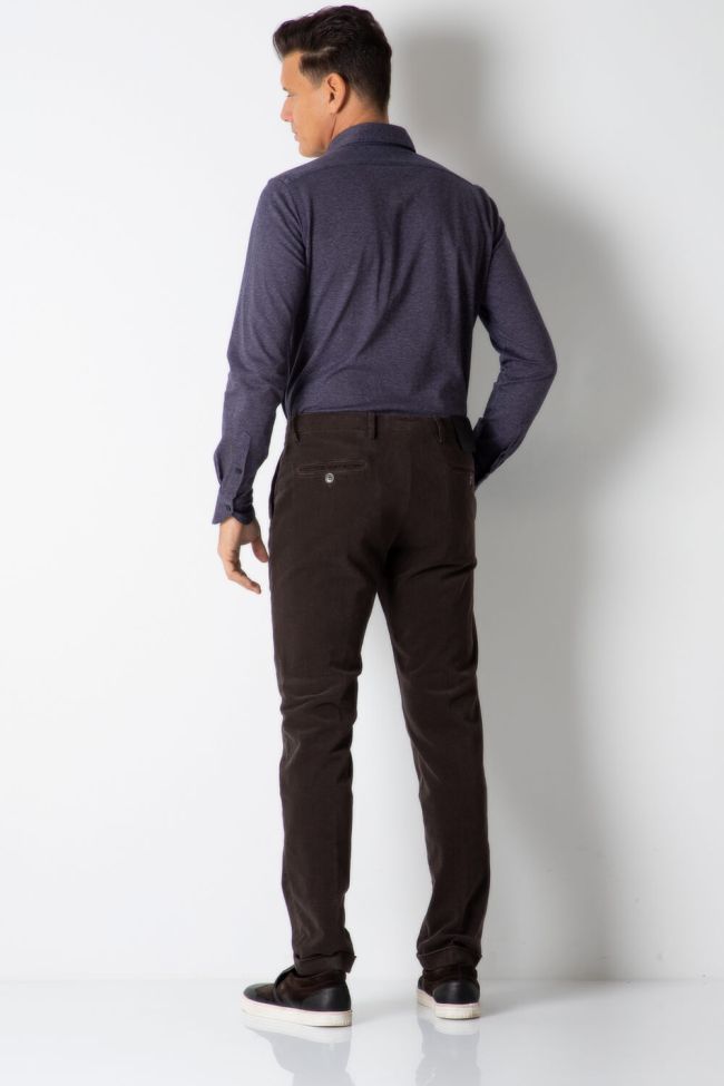 b-settecento Hose Herren B-Settecento Chinos Slim Halb Unifarben 97% Baumwolle 3% elastan Neuheiten