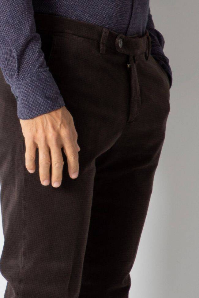 b-settecento Hose Herren B-Settecento Chinos Slim Halb Unifarben 97% Baumwolle 3% elastan Neuheiten