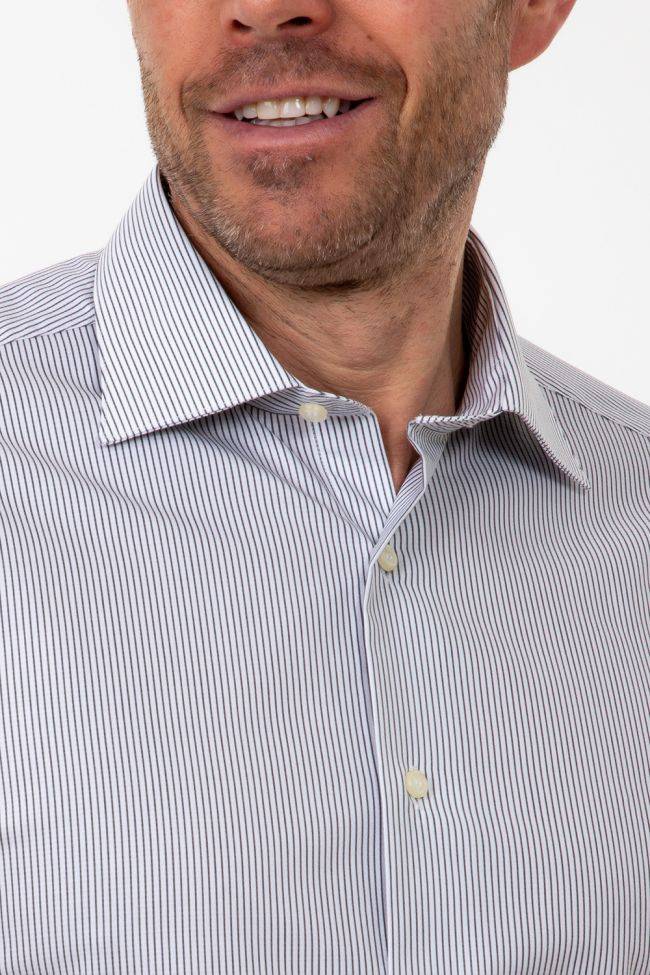 aplomb Hemd Herren Aplomb Regular Streifen 100% Baumwolle kragen Italienisch Lange Ärmel Meist gekauft