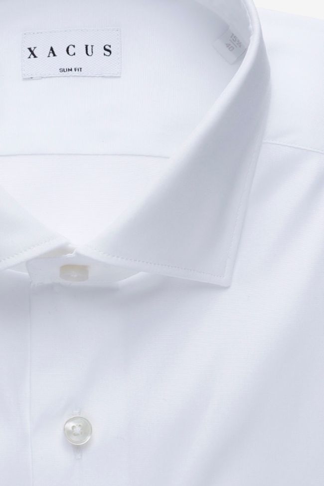 xacus Hemd Herren Xacus Slim Einfarbig 96% Baumwolle 4% elastan kragen Französisch Lange Ärmel Rabatt