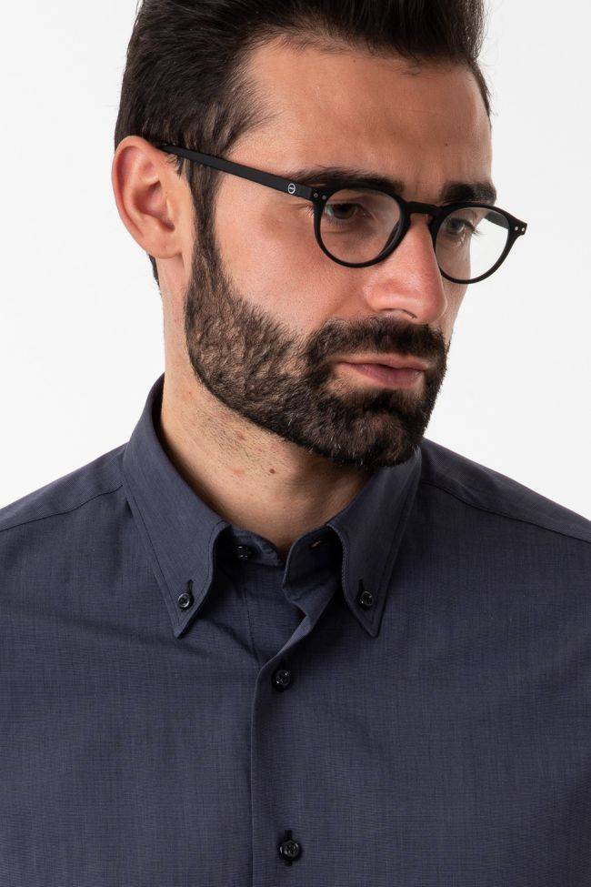 aplomb Hemd Herren Aplomb Regular Einfarbig 100% Baumwolle kragen Button-Down Lange Ärmel Großer Ausverkauf