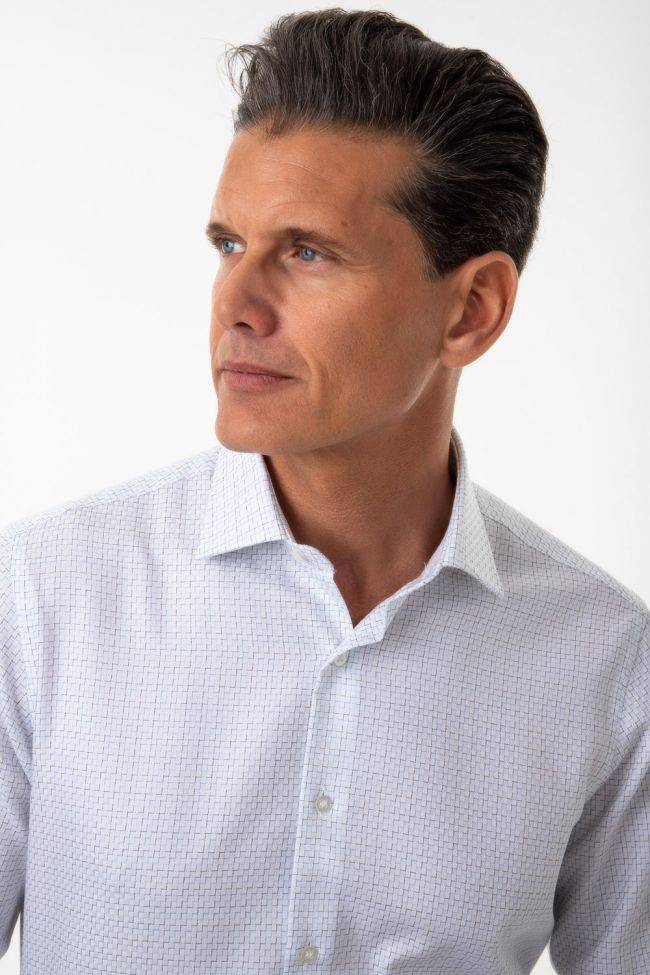 ingram Hemd Herren Ingram Slim Halb Unifarben 100% Baumwolle kragen Italienisch Lange Ärmel Begrenztes Angebot