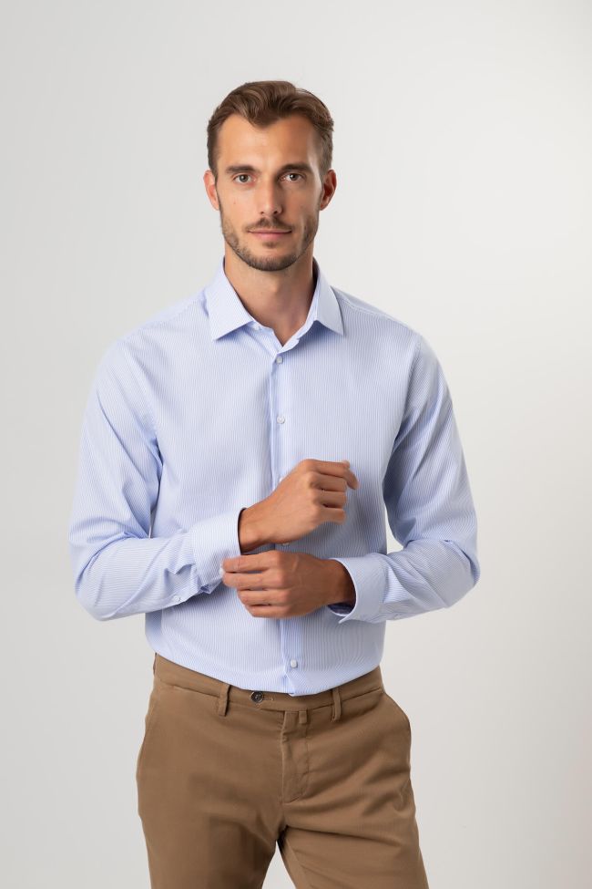 seidensticker Hemd Herren Seidensticker Regular Bügelfreie Streifen 100% Baumwolle kragen Italienisch Lange Ärmel Kauf eins, bekomm eins gratis