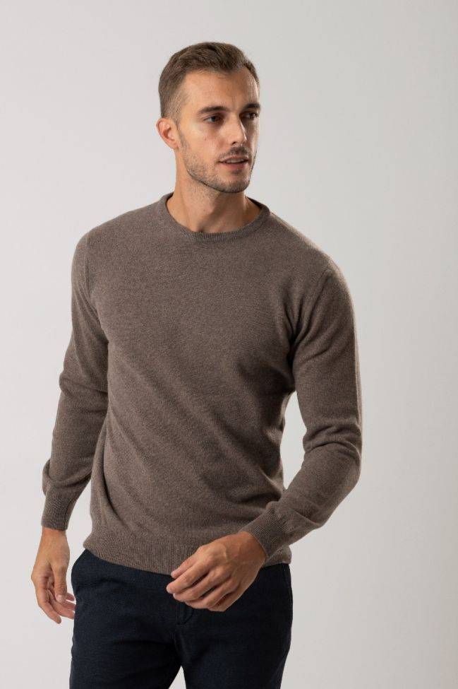 privati firenze Strickwaren Herren Privati Firenze Rundhalsausschnitt Slim Einfarbig 100% Kaschmir Verkauf