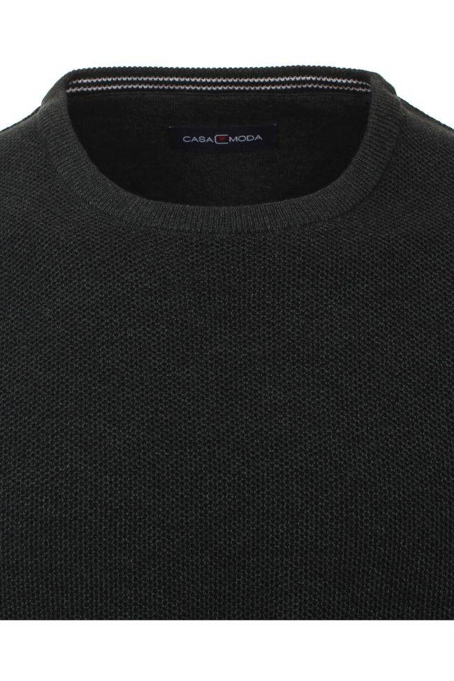 casamoda Strickwaren Herren Casamoda Rundhalsausschnitt Classic Einfarbig 100% Baumwolle Preisnachlass