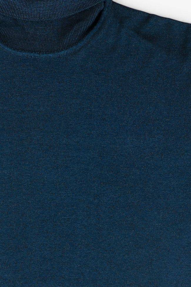 primo emporio Strickwaren Herren Primo Emporio hoher Kragen Slim Einfarbig 100% Wolle Vatertagsangebot