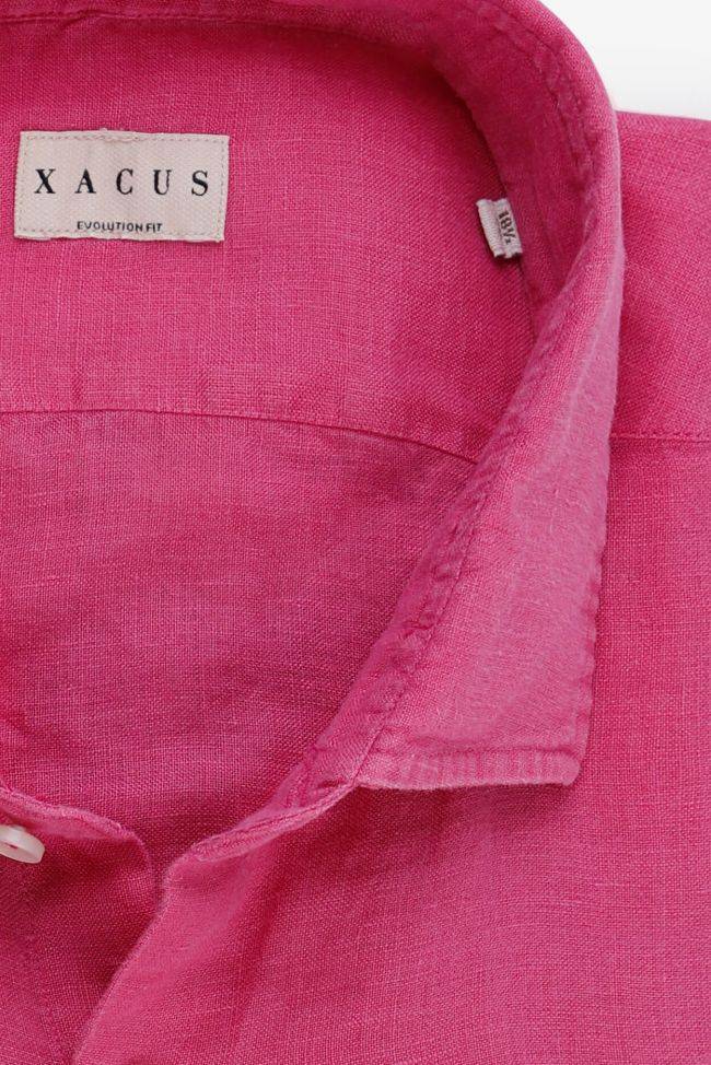xacus Hemd Herren Xacus Classic Einfarbig 100% Leinen kragen Französisch Lange Ärmel Begrenzte Freigabe