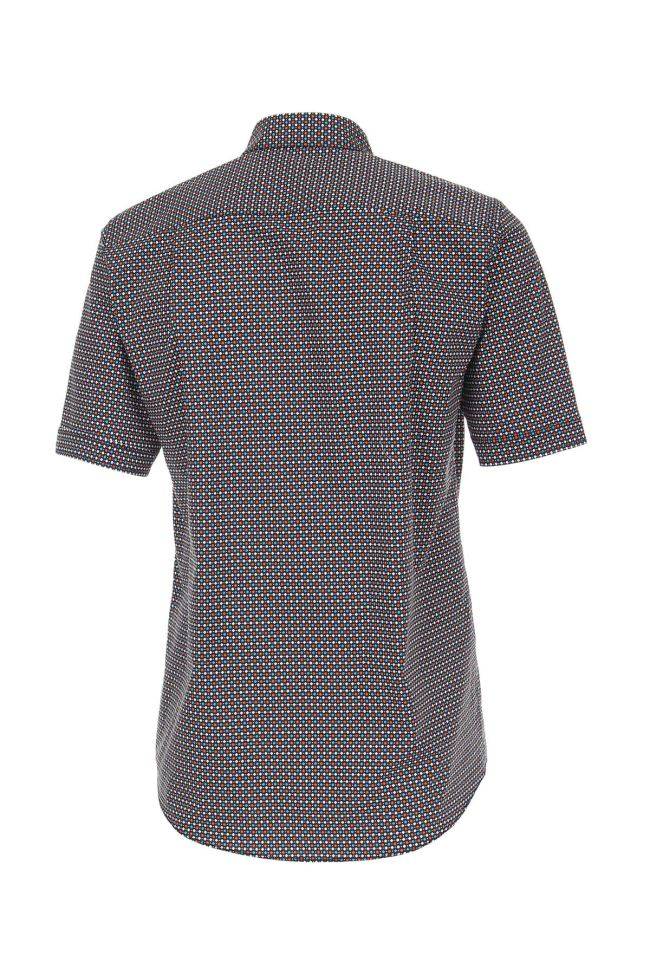 casamoda Hemd Herren Casamoda Comfort Muster kragen Button-Down Kurze Ärmel Vierteljährliche Förderung