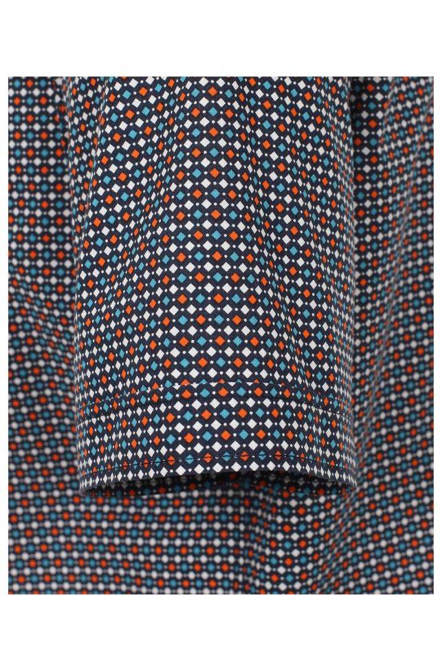 casamoda Hemd Herren Casamoda Comfort Muster kragen Button-Down Kurze Ärmel Vierteljährliche Förderung