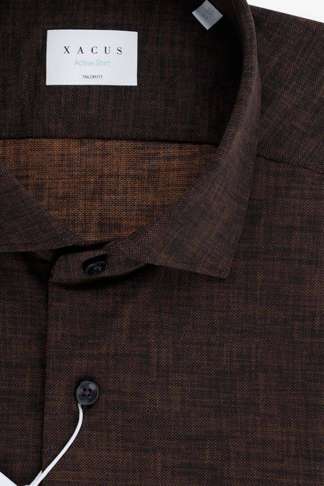 xacus Hemd Herren Xacus Regular Einfarbig 86% polyamide 14% elastane kragen Französisch Lange Ärmel Kostenloser Versand international