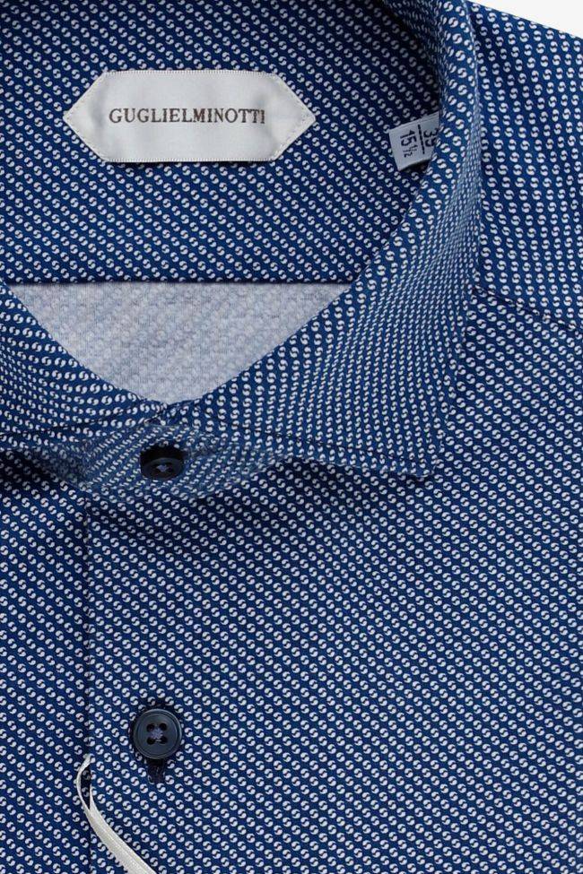 guglielminotti Hemd Herren Guglielminotti Regular Halb Unifarben 85% poliammide 15% elastam kragen Französisch Lange Ärmel Angebote
