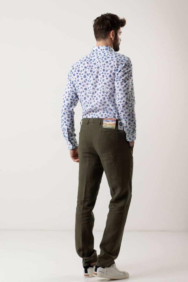 meyer Hose Herren Meyer Chinos Regular Einfarbig 100% Leinen Zeitlich begrenztes Angebot