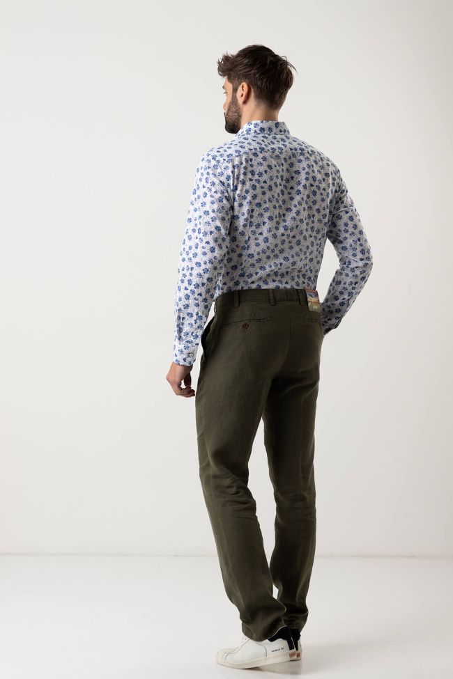 meyer Hose Herren Meyer Chinos Regular Einfarbig 100% Leinen Zeitlich begrenztes Angebot